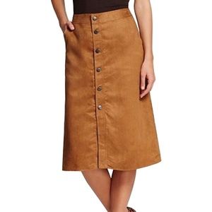 Mossimo Brown Suede Skirt